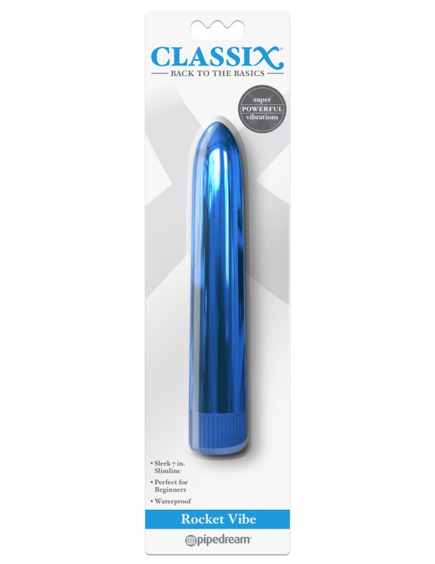 Vibrador Classix Rocket Vibe (7'' Metallic Vibe Blue) - Cake Sex Shop