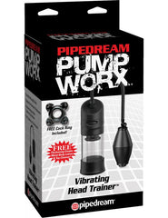 Masturbador Pump Worx Vibrating Head Trainer Black - Cake Sex Shop