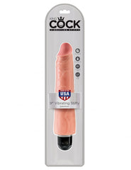 Dildo King Cock 9″ Vibrating Stiffy – Flesh - Cake Sex Shop
