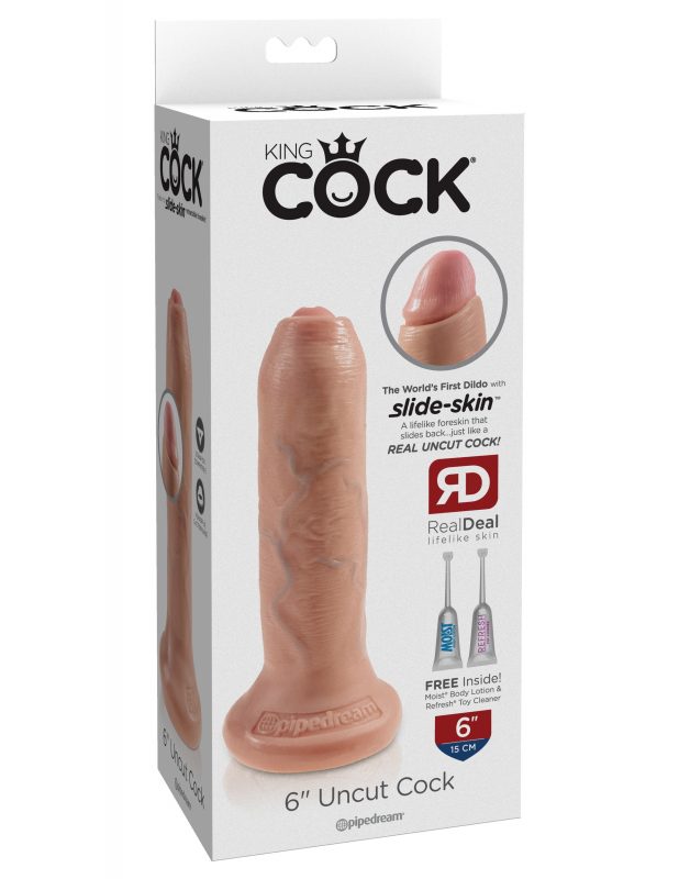 Dildo King Cock 6" Uncut Flesh - Cake Sex Shop