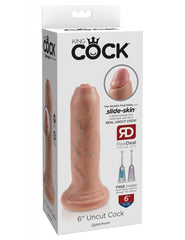 Dildo King Cock 6" Uncut Flesh - Cake Sex Shop