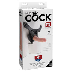 Dildo King Cock Strap-On Harness With Cock Tan 6″ Flesh - Cake Sex Shop