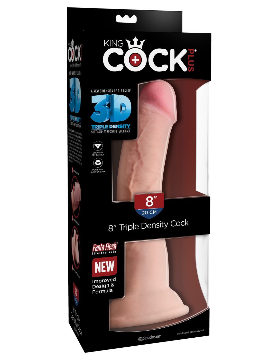 Dildo Triple Density 8" Cock Flesh - Cake Sex Shop