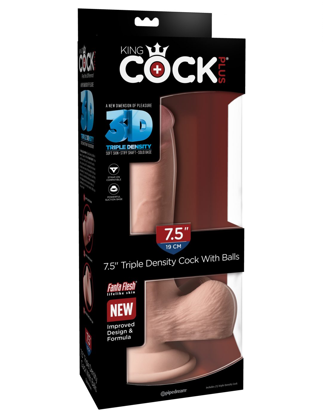 Dildo Consolador King Cock Plus 7.5″ Triple Density Cock With Balls Cake Sex Shop Juguetes Sexuales para Adultos