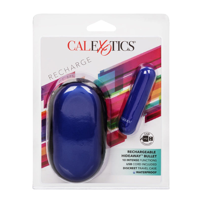 Vibrador Bala Rechargeable Hideaway Bullet-Blue Calexotics Vibradores Juguete Sexuales Sex Shop Tienda para Adultos