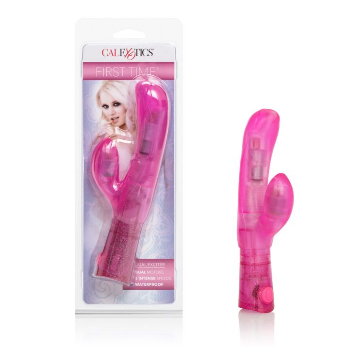 Vibrador First Time Dual Exciter - Pink - Cake Sex Shop