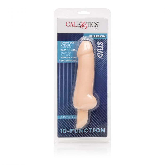 Vibrador 10-Function Pureskin Stud Ivory - Cake Sex Shop