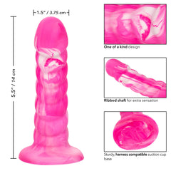 Dildo Consolador Twisted Love Twisted Ribbed Probe-Pink 5.5" Cake Sex Shop Juguetes Sexuales para Adultos
