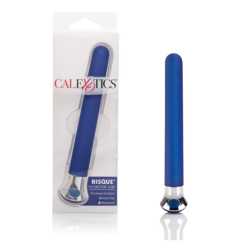 Vibrador 10 Function Risque Slim Blue - Cake Sex Shop