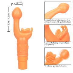 Vibrador Rechargeable Butterfly Kiss- Orange Calexotics Vibradores Juguete Sexuales Sex Shop Tienda para Adultos