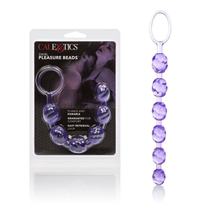 Perlas Swirl Pleasure Beads Purple Calexotics Juguetes Anales Juguete Sexuales Sex Shop Tienda para Adultos