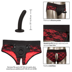 Scandal Crotchless Pegging Panty Set - S/M - Cake Sex Shop 2 3
