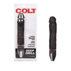 Dildo Consolador Colt Deep Drill Black 8" Cake Sex Shop Juguetes Sexuales para Adultos