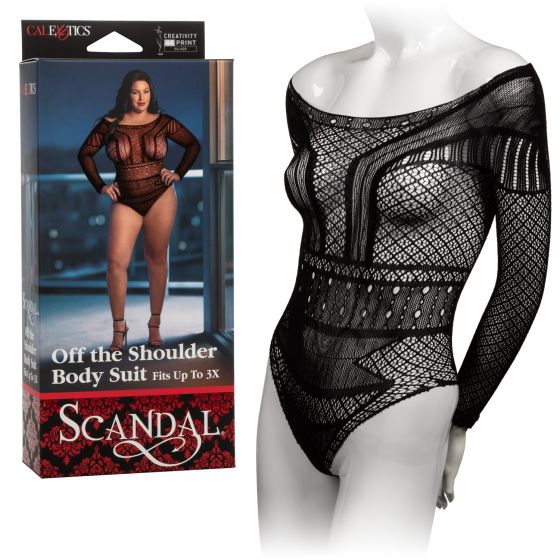 Scandal Plus Size Off the Shoulder Body Suit Calexotics Lencería Juguete Sexuales Sex Shop Tienda para Adultos