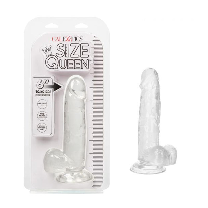 Dildo Size Queen 6"/15.25 Cm - Clear Calexotics Dildos Juguete Sexuales Sex Shop Tienda para Adultos