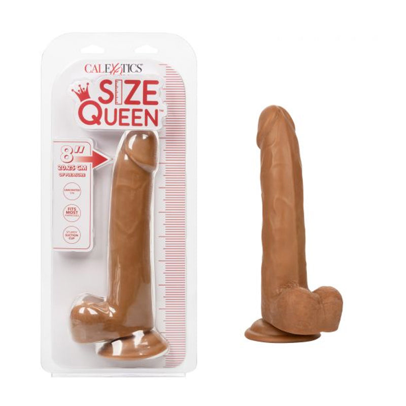 Dildo Size Queen 8"/20.25 Cm - Brown Calexotics Dildos Juguete Sexuales Sex Shop Tienda para Adultos