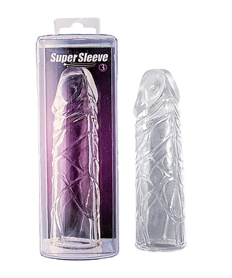 Funda Super Sleeve 3-Clear Nasstoys Fundas y Extensiones Juguete Sexuales Sex Shop Tienda para Adultos