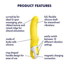 Vibrador Satisfyer Vibes Yummy Sunshine-Yellow Satisfyer Vibradores Juguete Sexuales Sex Shop Tienda para Adultos