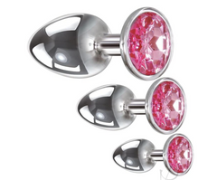 Set Plug Anal Pink Gem de Adam and Eve - Cake Sex Shop 2