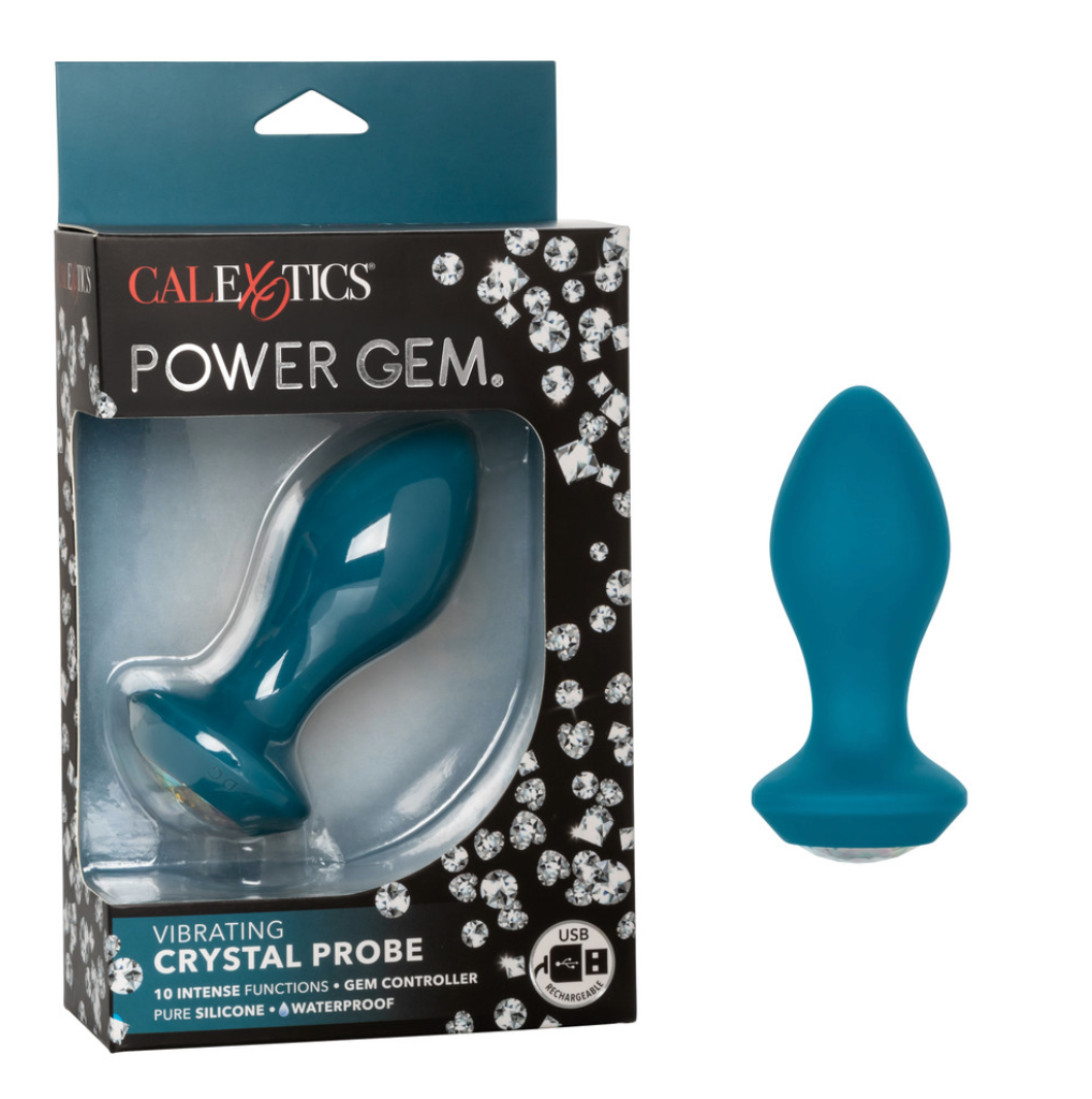 Vibrador Power Gem Vibrating Crystal Probe - Blue - Cake Sex Shop