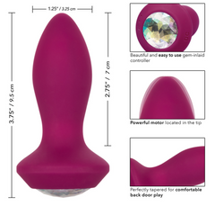 Vibrador sexual Power Gem Petite Vibrating Crystal Probe - Purple Cake Sex Shop Juguetes Sexuales para Adultos