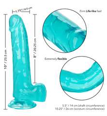 Dildo Size Queen 8"/20.25 Cm - Blue Calexotics Dildos Juguete Sexuales Sex Shop Tienda para Adultos