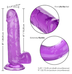 Dildo Size Queen 6"/15.25 Cm-Purple Calexotics Dildos Juguete Sexuales Sex Shop Tienda para Adultos