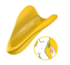 Vibrador sexual Satisfyer High Fly Finger Vibrator-Yellow Cake Sex Shop Juguetes Sexuales para Adultos
