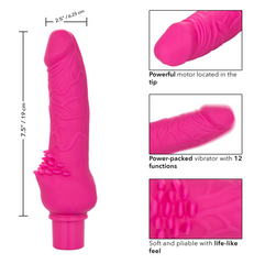 Dildo Rechargeable Power Stud Cliterrific 7.5"- Pink - Cake Sex Shop 2