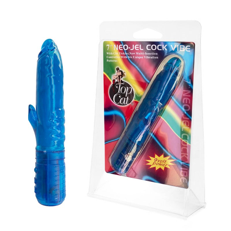 Vibrador 7'' Neo-Jel Cock Vibe -  Blue - Cake Sex Shop
