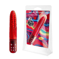 Vibrador 7'' Textured Neo Jel Vibe Red - Cake Sex Shop