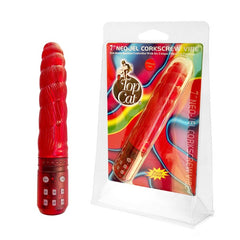 Vibrador 7'' Corkscrew Neo Jel Vibe Red - Cake Sex Shop