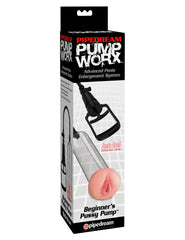 Masturbador Pump Worx Beginner's Pussy Pump - Clear/Light/Black - Cake Sex Shop
