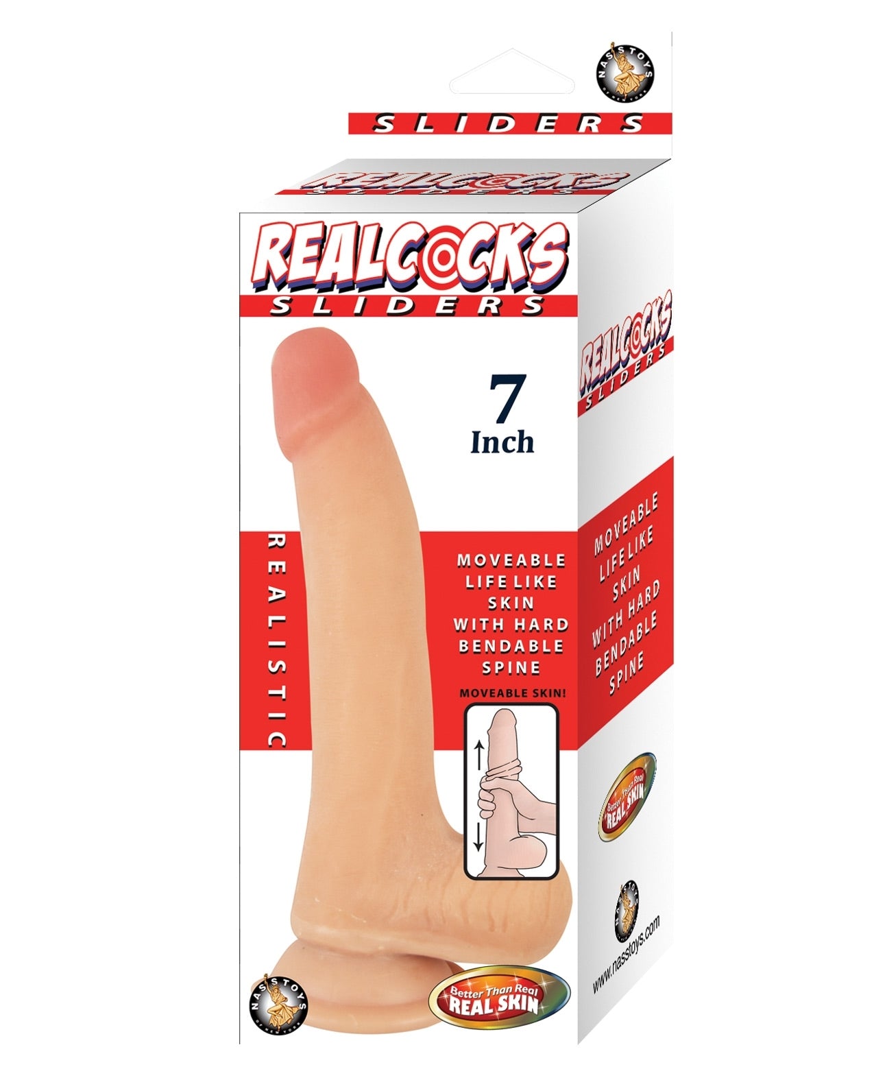 Dildo Realcocks Sliders 7" Flesh - Cake Sex Shop
