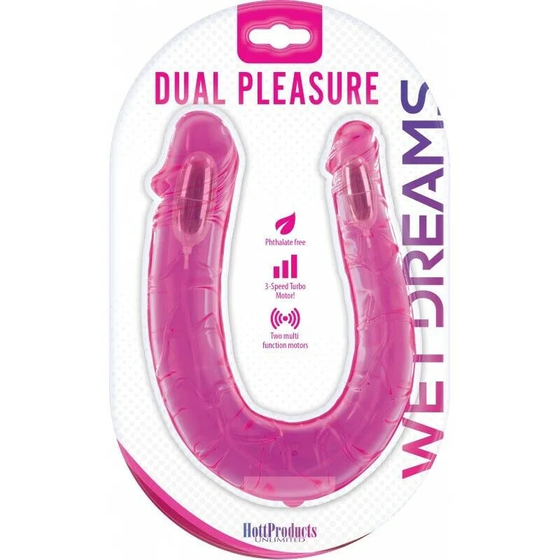 Vibrador Wet Dreams Dual Pleasure-Magenta Hott Products Dildos Juguete Sexuales Sex Shop Tienda para Adultos