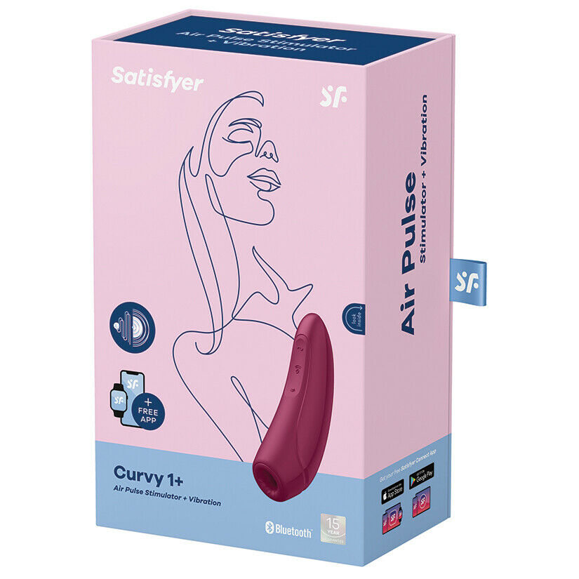 Succonador de Clítoris Satisfyer Curvy 1+ Rose Red Cake Sex Shop Juguetes Sexuales para Adultos